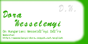 dora wesselenyi business card